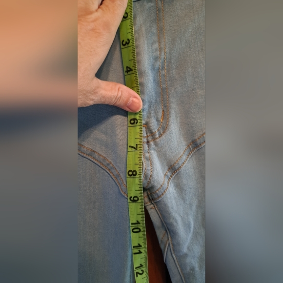 My Boo Color Block Skinny Denim Pant/Jeans Light Blue-Dark Blue Contrast LRG - Picture 6 of 7